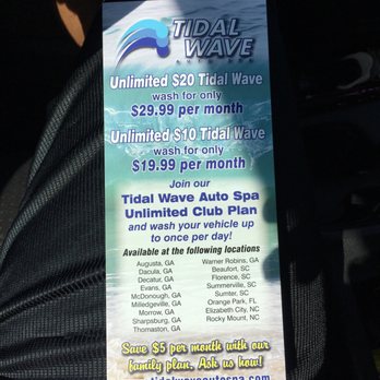Tidal Wave Auto Spa - Their monthly unlimited plans and locations - Car Wash Near Me - Augusta, Georgia Tidal Wave Auto Spa - Their monthly unlimited plans and locations - Car Wash Near Me - Augusta, Georgia