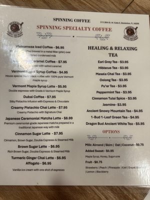 Menu photo 3 Spinning Coffee Bradenton, FL