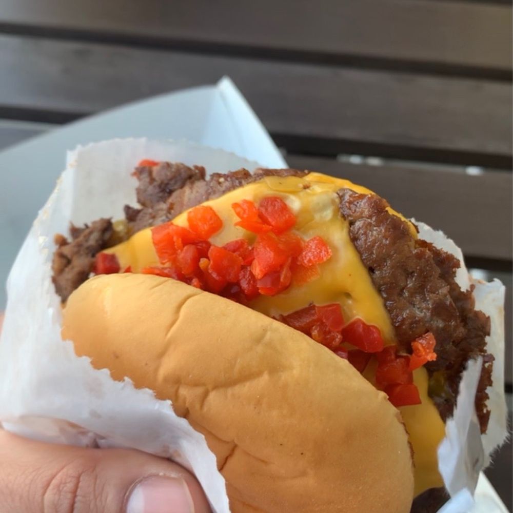 Shake Shack Long Beach - Double ShackBurger With Chilies - Burgers Near Me - Long Beach, California Shake Shack Long Beach - Double ShackBurger With Chilies - Burgers Near Me - Long Beach, California