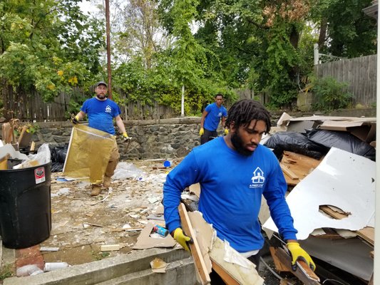 Construction Debris Removal - This job consisted of 4 laborers and was post construction of the renovation of a three family home.
