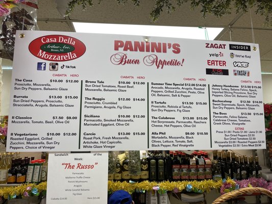 Menu photo 6 Casa Della Mozzarella Italian Deli Bronx, NY Menu photo 6 Casa Della Mozzarella Italian Deli Bronx, NY