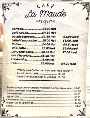 Menu photo 8 Cafe La Maude Philadelphia, PA