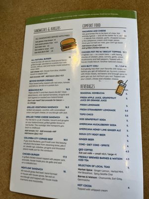 Menu photo 4 Geraldine's Counter Seattle, WA