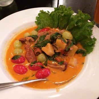 Andy's Thai Kitchen - Duck with red curry, pineapple, grape, tomatoes - Thai Near Me - Chicago, Illinois Andy's Thai Kitchen - Duck with red curry, pineapple, grape, tomatoes - Thai Near Me - Chicago, Illinois