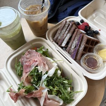 Laveta - Prosciutto Arugula toast and Ube toast - Coffee & Tea Near Me - Los Angeles, California Laveta - Prosciutto Arugula toast and Ube toast - Coffee & Tea Near Me - Los Angeles, California