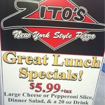 Zito's Pizza - Lunch specials. - Pizza Near Me - Orange, California Zito's Pizza - Lunch specials. - Pizza Near Me - Orange, California