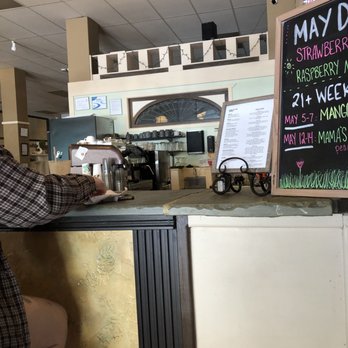 Fresco On First - A look at the counter - Nice Latte machine! - Cafes Near Me - Dixon, Illinois