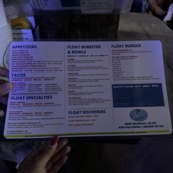 Float Pool & Patio Bar - Menu - Bars Near Me - Galveston, Texas