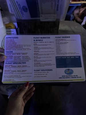 Menu photo 2 Float Pool & Patio Bar Galveston, TX Menu photo 2 Float Pool & Patio Bar Galveston, TX