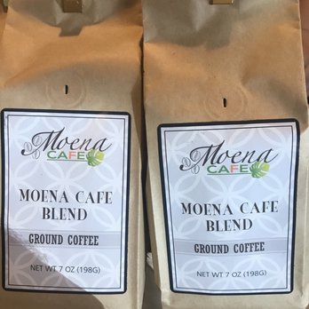 Moena Café - Their 10% Kona Coffee blend is not as rich and strong as I prefer but is a nice cup of joe to get started. - Cafes Near Me - Honolulu, Hawaii Moena Café - Their 10% Kona Coffee blend is not as rich and strong as I prefer but is a nice cup of joe to get started. - Cafes Near Me - Honolulu, Hawaii