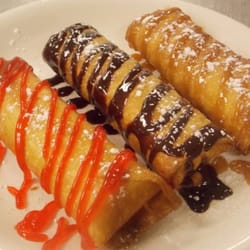 Rocket Pizza & Subs - Deep fried cheese cake. With choice of caramel drizzle, chocolate drizzle, or strawberry drizzle.
