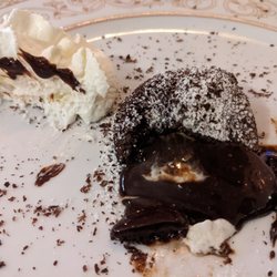 Osteria del Riccio - Tortino di cioccolato, absolutely amazing