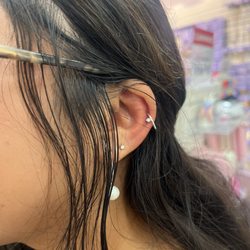Claires Boutiques - .1 Diamonds 14kt white gold lobe + cartilage by Xochitl