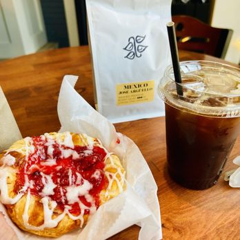 Brighton Coffee House and Theater - Iced Coffee & cherry danish - Coffee Roasteries Near Me - Brighton, Michigan Brighton Coffee House and Theater - Iced Coffee & cherry danish - Coffee Roasteries Near Me - Brighton, Michigan