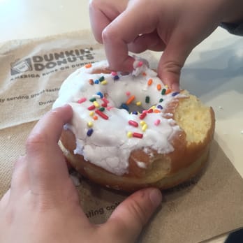 Dunkin' - Son enjoying the vanilla icing! - Donuts Near Me - Laguna Hills, California Dunkin' - Son enjoying the vanilla icing! - Donuts Near Me - Laguna Hills, California