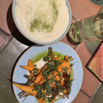 Paradisaea - Potatoes 3 ways  Carrots - New American Near Me - San Diego, California