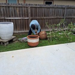 Natius Nursery - This is the super nice and knowledgeable employee who came out to repot our plant!!  A-1 service- We highly recommend!!