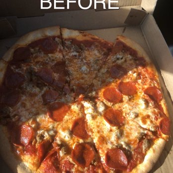 Milanos Pizza - The first pizza they tried to pass off as fresh and the replacement pizza they gave me when I questioned them. - Italian Near Me - Millington, Tennessee Milanos Pizza - The first pizza they tried to pass off as fresh and the replacement pizza they gave me when I questioned them. - Italian Near Me - Millington, Tennessee