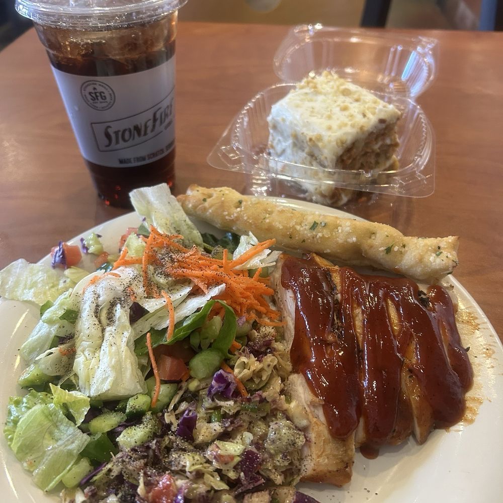 Stonefire Grill - This is only half of my $13 deal, I added the peanut slaw, enough for two meals or maybe more if you are a light eater - American Near Me - Thousand Oaks, California Stonefire Grill - This is only half of my $13 deal, I added the peanut slaw, enough for two meals or maybe more if you are a light eater - American Near Me - Thousand Oaks, California
