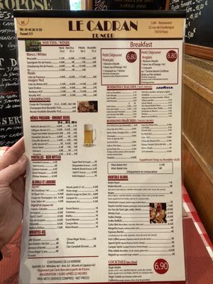 Menu photo 2 Le Cadran du Nord Paris, 75 Menu photo 2 Le Cadran du Nord Paris, 75