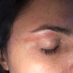Head First Hair Designs - First degree burns-eye brow waxing