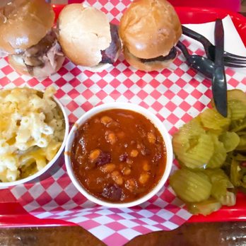 Big B's Texas BBQ - My coworkers sliders meal with jalapeños & pickles - then beans tho...so good! - Barbeque Near Me - Henderson, Nevada
