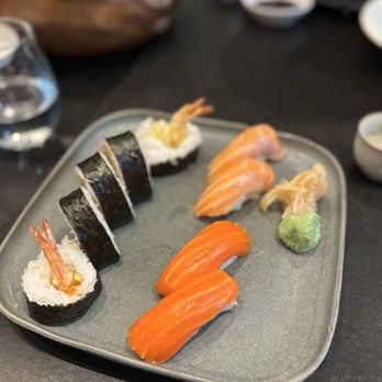UMIGAWA - Shrimp tempura roll; salmon and salmon belly - Japanese Near Me - Kirkland, Washington