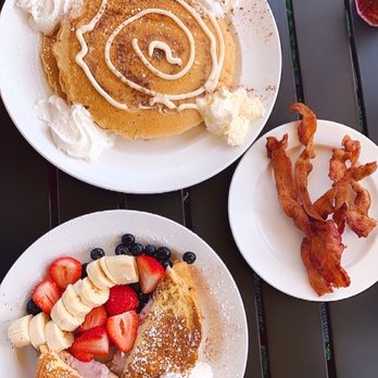 Nudy’s Cafe Swedesford - Cinnamon roll pancakes, raspberry melba French toast - Cafes Near Me - Berwyn, Pennsylvania