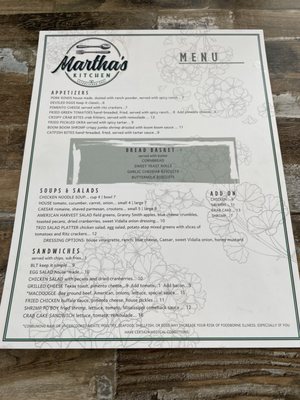 Menu photo 1 Martha's Kitchen New Kent, VA