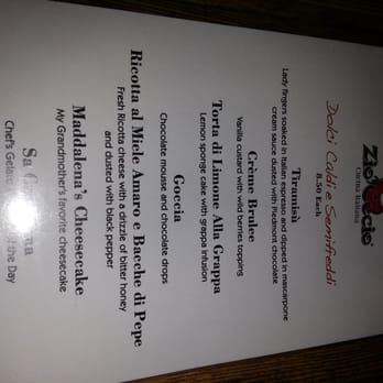 Zio Cecio - Dessert Menu - Italian Near Me - Dallas, Texas Zio Cecio - Dessert Menu - Italian Near Me - Dallas, Texas