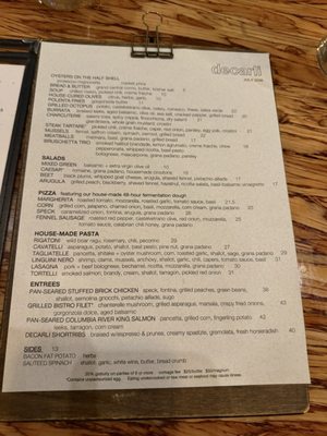 Menu photo 1 Decarli Beaverton, OR