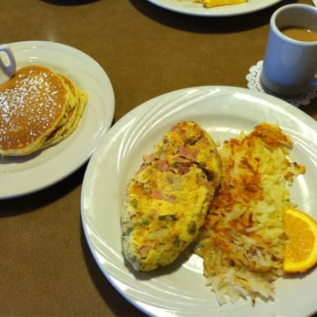 Danby Station - Create your own Omelette. It comes with Pancakes. This is a Denver Omelette. - Breakfast & Brunch Near Me - Glen Ellyn, Illinois Danby Station - Create your own Omelette. It comes with Pancakes. This is a Denver Omelette. - Breakfast & Brunch Near Me - Glen Ellyn, Illinois