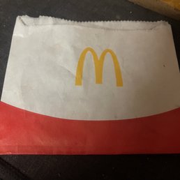 Fries were placed in the main bag with a flat new French Fry bag on top! Unbelievable!