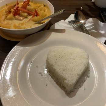 Thai Tip - Shaped jasmine rice to add as desired - Thai Near Me - Albuquerque, New Mexico