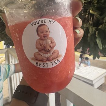 Saha Boba - Strawberry slushy in my custom made cup - Bubble Tea Near Me Saha Boba - Strawberry slushy in my custom made cup - Bubble Tea Near Me