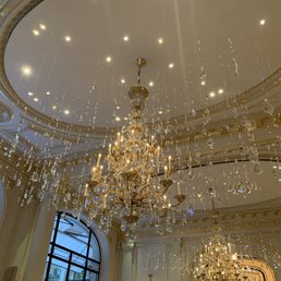 Impressive crystal chandeliers
