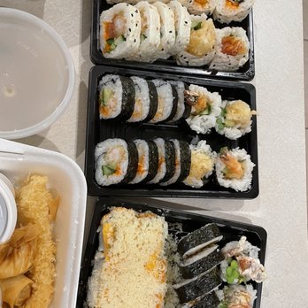 Fukuda - Crazy Roll, Crunchy Roll, Rock n' Roll, Spider Roll, and Tiger Roll. - Japanese Near Me - The Woodlands, Texas