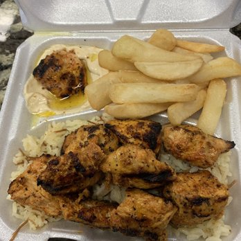 Zait Bistro - Chicken Kebab plate medium - Mediterranean Near Me - Rancho Cucamonga, California Zait Bistro - Chicken Kebab plate medium - Mediterranean Near Me - Rancho Cucamonga, California