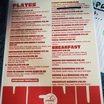 CDMX Tacos - Menu 2 of 2 - Mexican Near Me - Vancouver, Washington