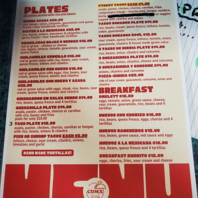 Menu photo 1 CDMX Tacos Vancouver, WA