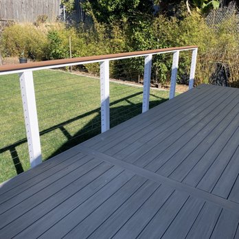 Blue Coast Deck & Patio - Finished backyard deck. Timbertech Azek Coastline. - Decks & Railing Near Me Blue Coast Deck & Patio - Finished backyard deck. Timbertech Azek Coastline. - Decks & Railing Near Me