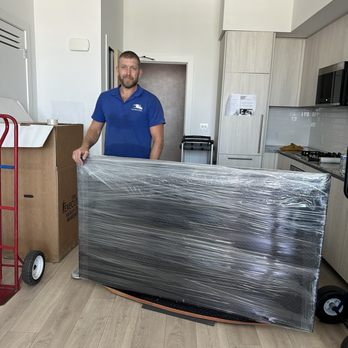 A2 Moving - Long Beach - Securely wrapped our TV - Movers Near Me - Long Beach, California