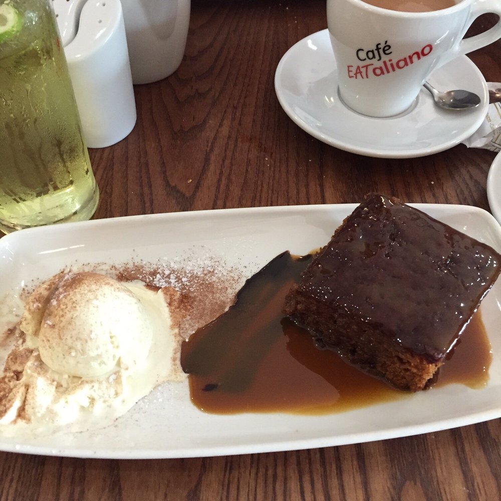 Eataliano - Sticky toffee pudding with vanilla ice cream - Italian Near Me - Hamilton, SLK