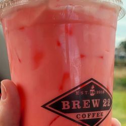 Brew 22 Coffee - Pretty raspberry Italian soda.