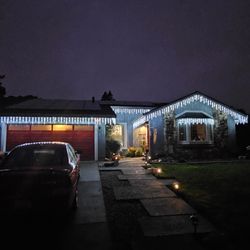 Christmas Light Installers - A home in Rohnert Park, CA.