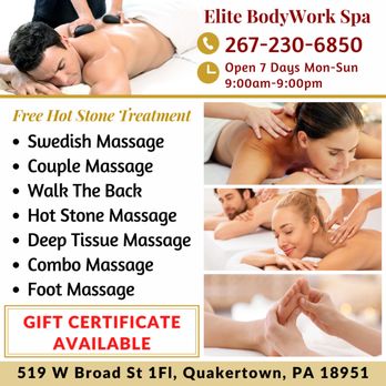 Elite BodyWork Spa - Walk-in & Appointment Welcome - Massage Near Me - Quakertown, Pennsylvania