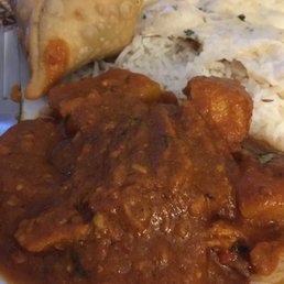 Vindaloo somosa and naans