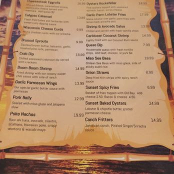 Sunset Grille & Raw Bar - Menu 2 - Seafood Near Me - Marathon, Florida