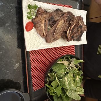 Teishoku - Kalbi and green salad. - Japanese Near Me - Honolulu, Hawaii