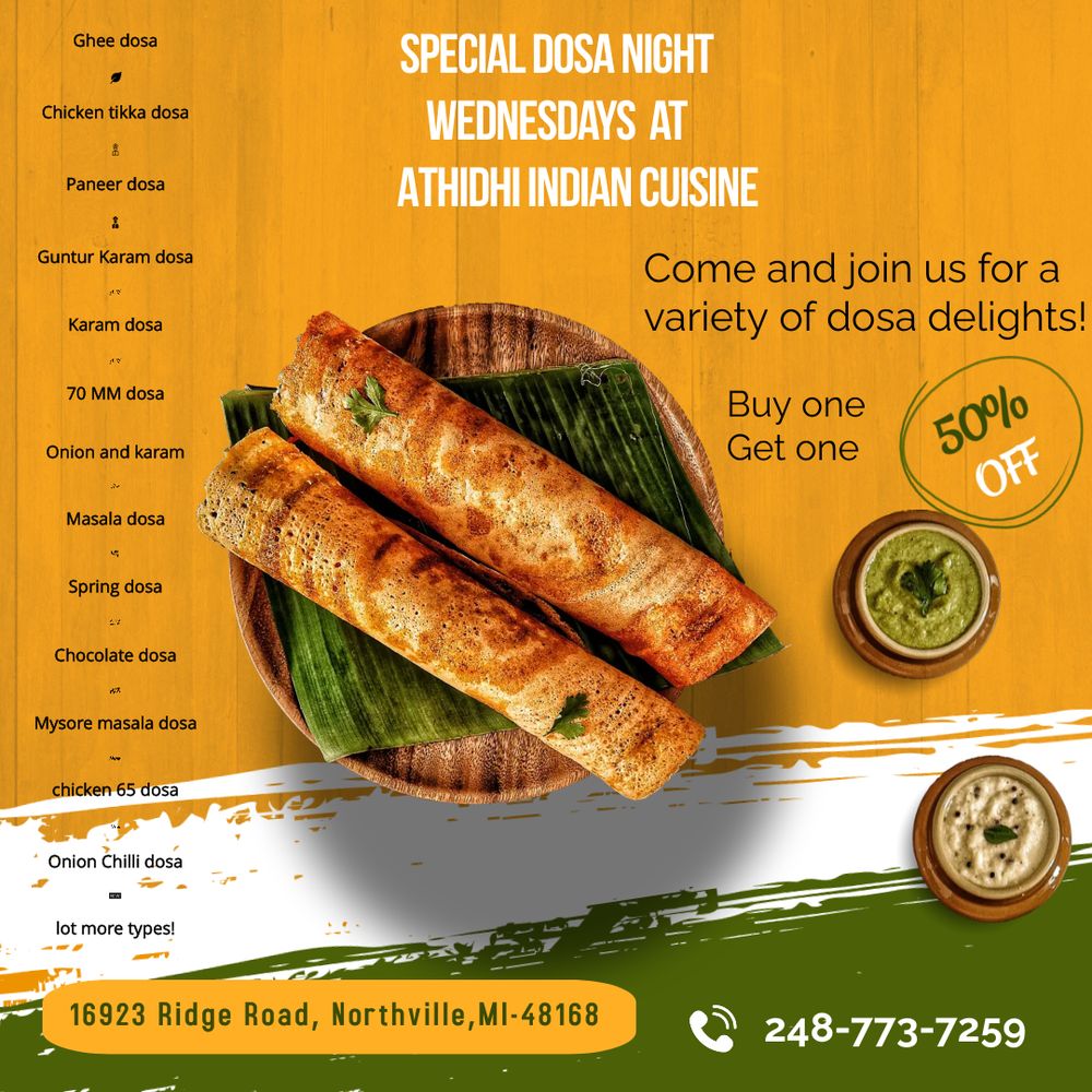ATHIDHI INDIAN CUISINE Updated March 2024 16923 Ridge Rd, Township